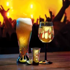 Rock On Painted Wine Glass -Household Glassware 93 426 3 2