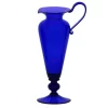 Bristol Glass Blue Medium Footed Jug BB016