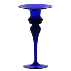 Bristol Glass Blue Tall Candlestick BB030