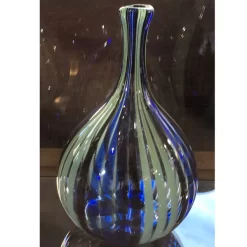 Twists Glass - Medium Pod Vase Blue/Green/Black