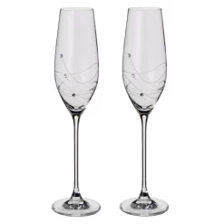 DARTINGTON Glitz Champagne Flute Glass Pair ST2557/5