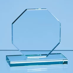 10cm X 12mm Jade Glass Octagon Award £32.90