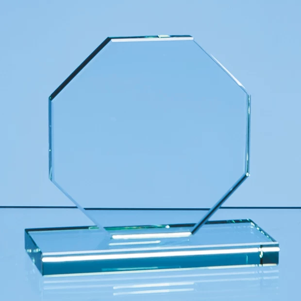 10cm X 12mm Jade Glass Octagon Award £32.90