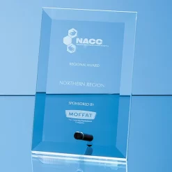 15cm X 10cm Bevelled Glass Rectangle With Chrome Pin £15.05