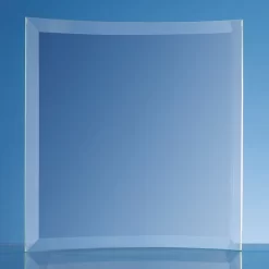 22.5cm X 20.5cm X 5mm Jade Glass Bevelled Crescent £24.85