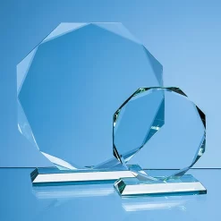 11.5cm X 15mm Jade Glass Facetted Octagon Award £37.45