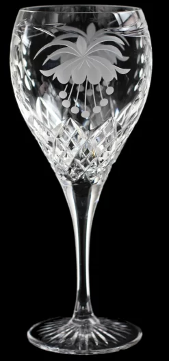 Executive Crystal Wine Goblet Fushcia Gin Glass