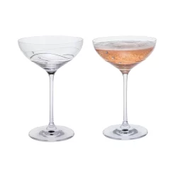 DARTINGTON Glitz Cocktail Saucer Glass Pair ST2557/7/N/P