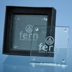 4 Off 10cm Jade Glass Square Coasters In A Gift Box £34.30