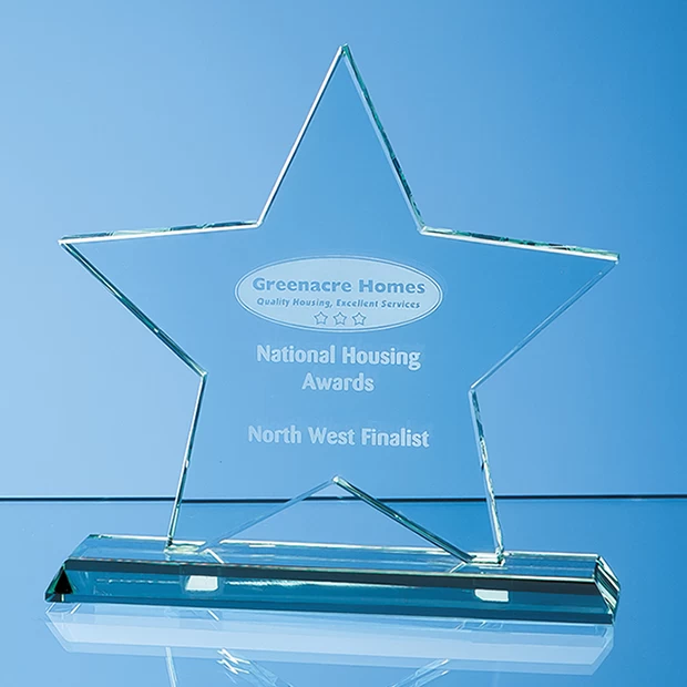 10.5cm X 12mm Jade Glass Star Award £42.35 1 10.5cm X 12mm Jade Glass Star Award £42.35