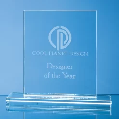 12cm X 9cm X 12mm Clear Glass Rectangle Award £30.63