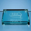 10cm Jade Glass Rectangle Paperweight £13.30