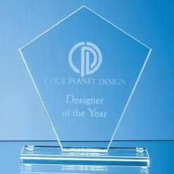 15.5cm X 13.5cm X 1cm Jade Glass Diamond Award £22.58