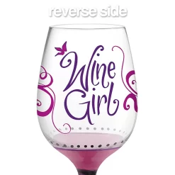 Wine Girl Hand-Decorated Wine Glass 6 Wine Girl Hand-Decorated Wine Glass -Household Glassware untitled 11 23