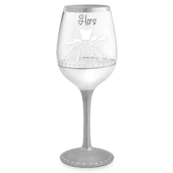 Hers Hand-Decorated Wine Glass