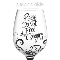 Cougars Prefer Hand-Decorated Wine Glass -Household Glassware untitled 2 50