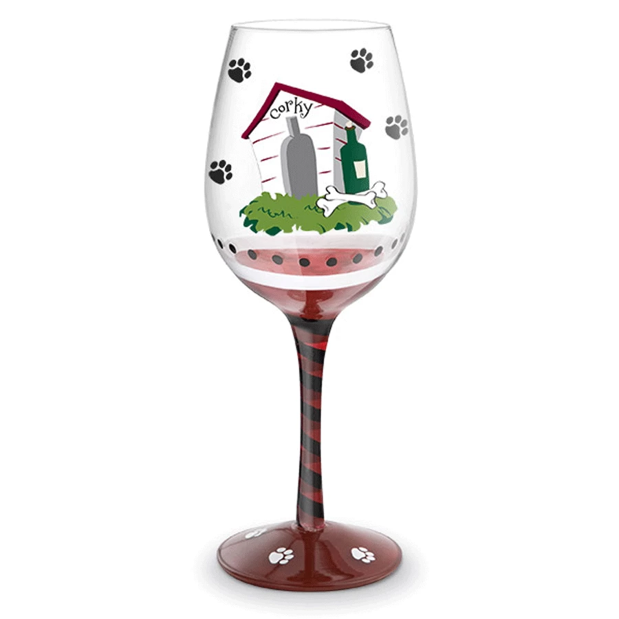 Fetch Me My Wine Hand-Decorated Wine Glass 2 Fetch Me My Wine Hand-Decorated Wine Glass - Image 2