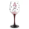 Sit... Stay... Drink! Hand-Decorated Wine Glass