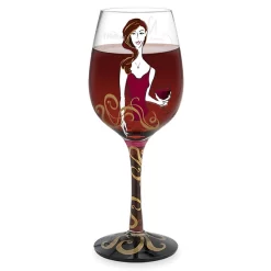 Cougar & Her Wine Hand-Decorated Wine Glass -Household Glassware untitled 9 25