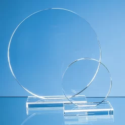 10cm X 12mm Clear Glass Circle Award £38.50