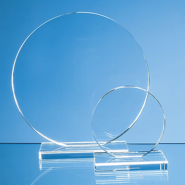 10cm X 12mm Clear Glass Circle Award £38.50 1 10cm X 12mm Clear Glass Circle Award £38.50