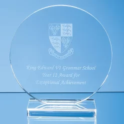 15cm X 12mm Clear Glass Circle Award £60.38